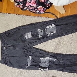 Ash black ripped jeans